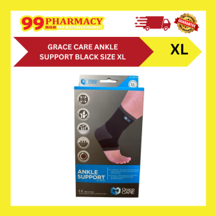 GRACE CARE Ankle Support Black Size XL
