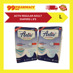 ACTIV Regular Adult Diapers L 8's