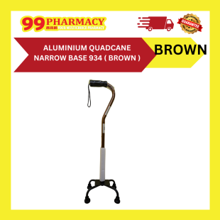 Aluminium Quadcane Narrow Base 934 (Brown)