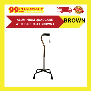 Aluminium Quadcane Wide Base 931 (Brown)