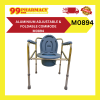 ALUMINIUM ADJUSTABLE & FOLDABLE COMMODE M0894