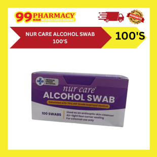 NUR CARE Alcohol Swab 100's