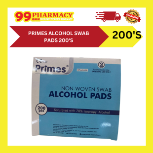 PRIMES Alcohol Swab Pads 200'S