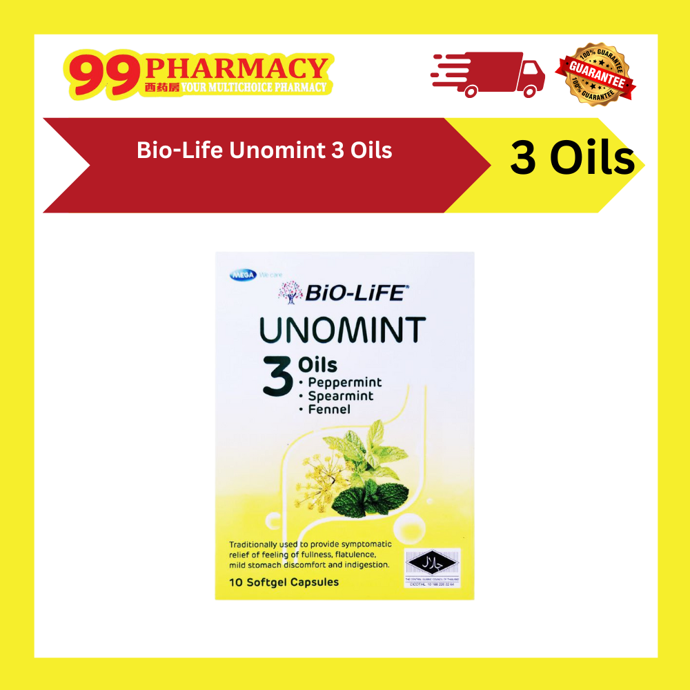BIO-LIFE Unomint 3 Oils Cap 10's