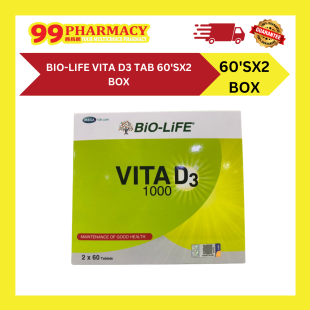 BIO-LIFE Vita D3 Tab 60's x 2 Box